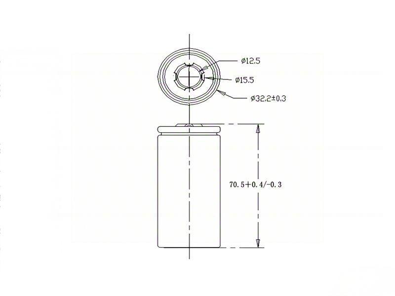 26650 Battery Dimensions Diagram 26650 Battery Dimensions Diagram