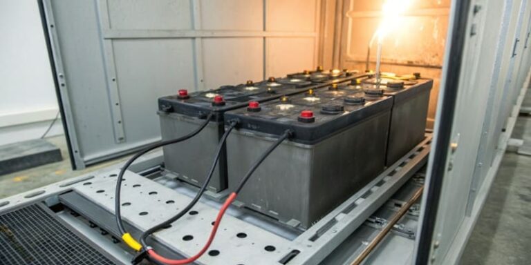 Battery pack undergoing chamber temperature test