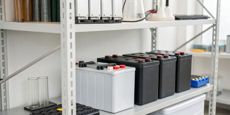 A diagram comparing battery shelf life and expiration date