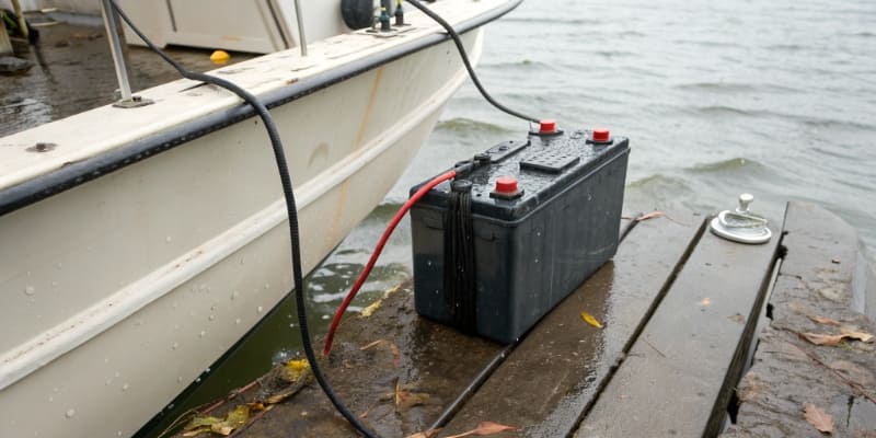 Marine lithium battery module for boat power