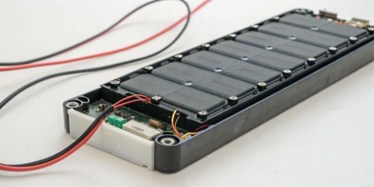 Rectangular smart battery pack with wiring