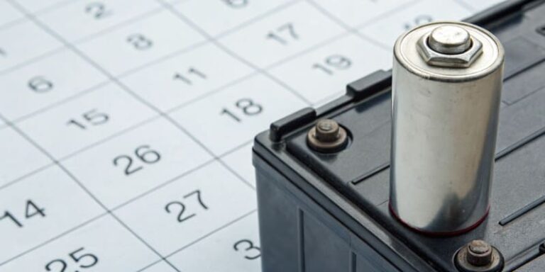 Battery and cell on calendar