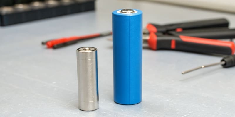 21700 vs 18650 Battery Advantages A diagram illustrating the increased capacity of a 21700 cell versus an 18650 cell