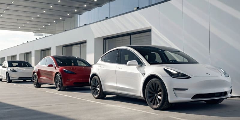 Three electric vehicles for energy storage