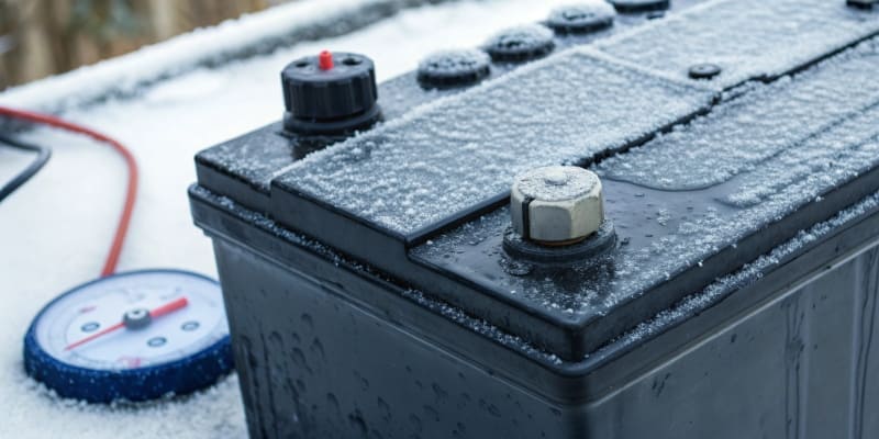 A boat covered in snow during winter