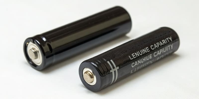 Chart comparing the per-cell cost vs. per-Wh cost of 18650 and 21700