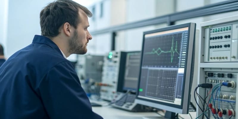 A specialized battery charger connected to a battery pack