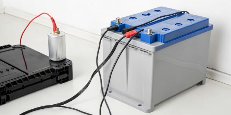 A chart showing the faster capacity degradation of NMC vs. LFP over cycles