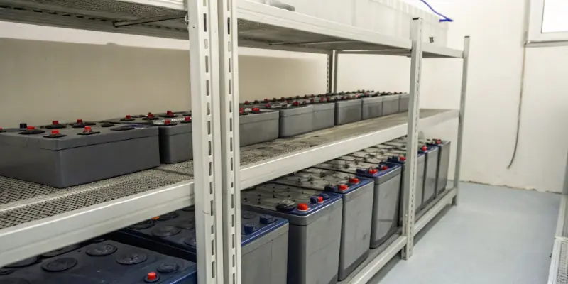 A battery charging icon showing the charge level between 20 and 80 percent