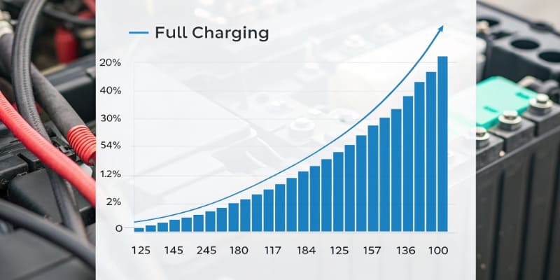 Battery lifespan comparison 80 vs 100 percent A graphic comparing the lifespan of a battery charged to 80% versus 100%