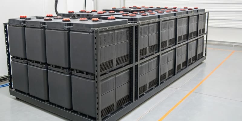 A large LiFePO4 battery bank for an energy storage system