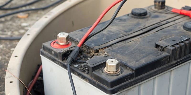 Infographic showing the top 5 factors that damage lithium batteries