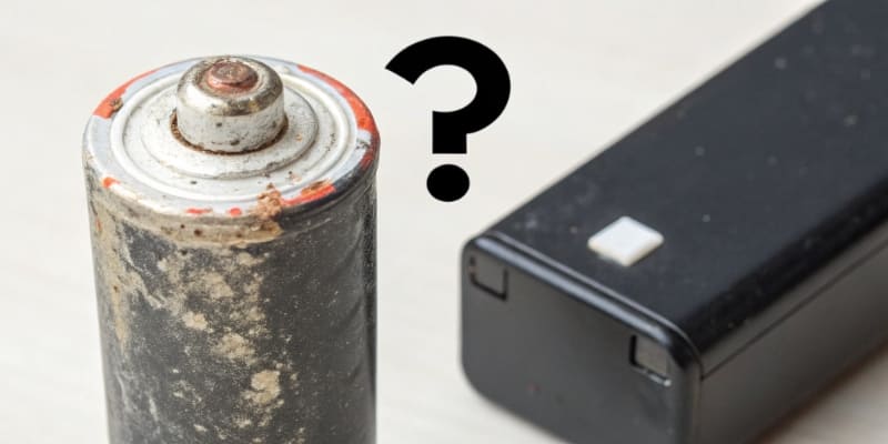 An image of a battery's internal structure showing dendrite formation and a pierced separator