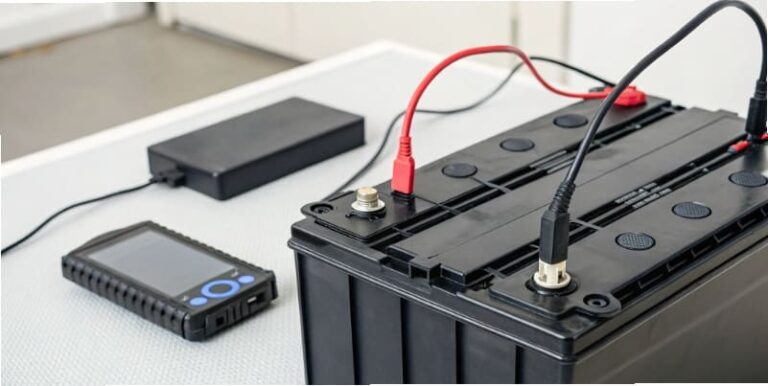 Battery connected to diagnostic tools