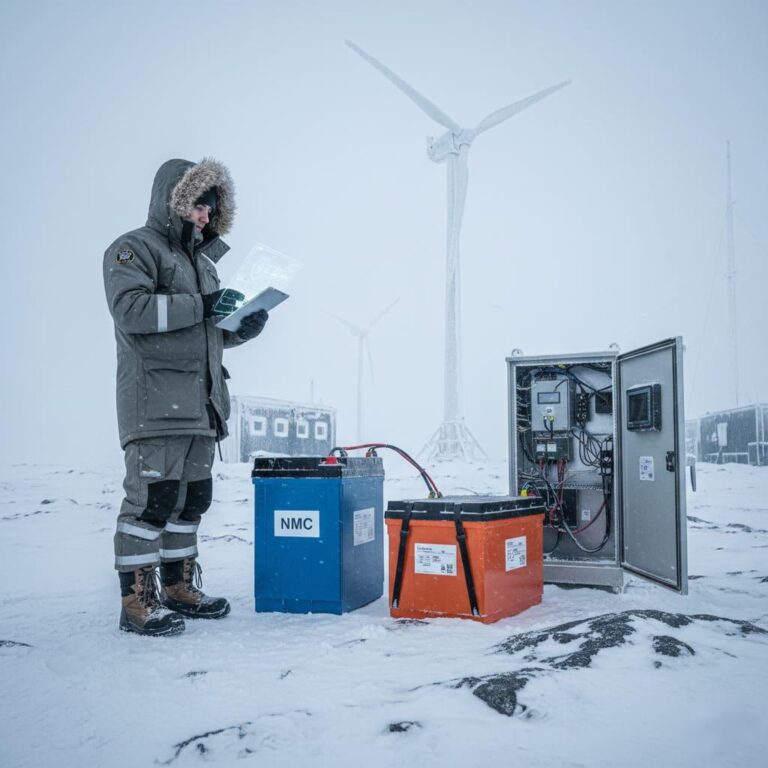 Lithium battery field test in Arctic snow, cold climate energy storage