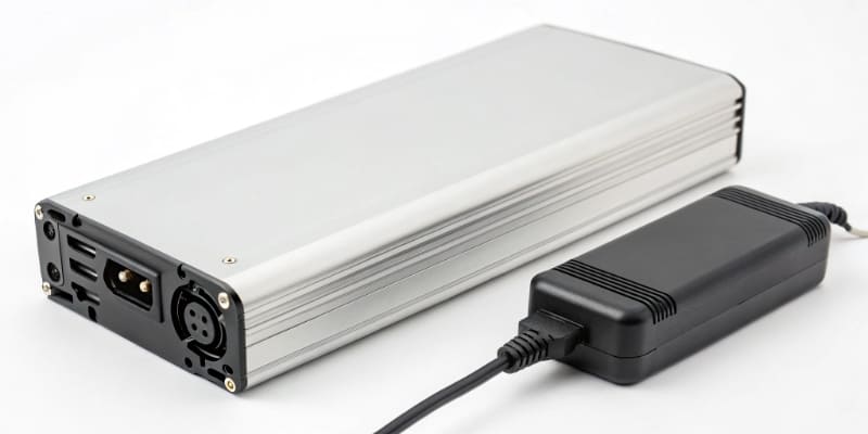 Battery Capacity vs Charging Time A graphic showing two buckets of different sizes being filled by the same hose