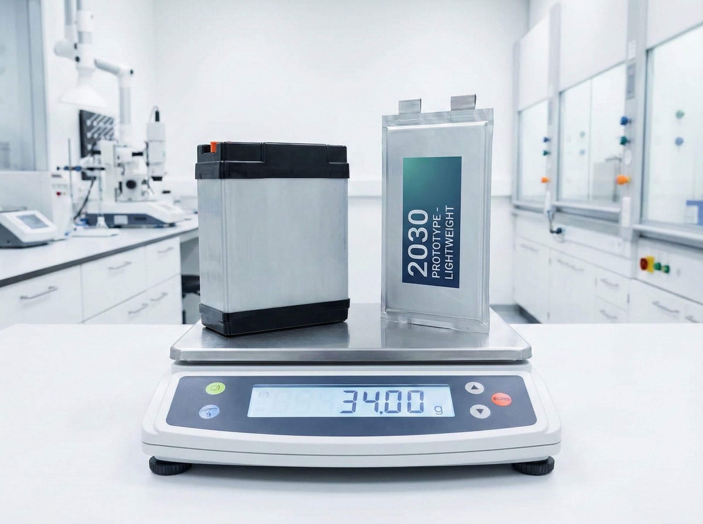 A futuristic, glowing battery cell on a clean background