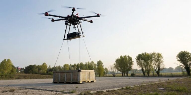 Heavy lift drone with battery pack