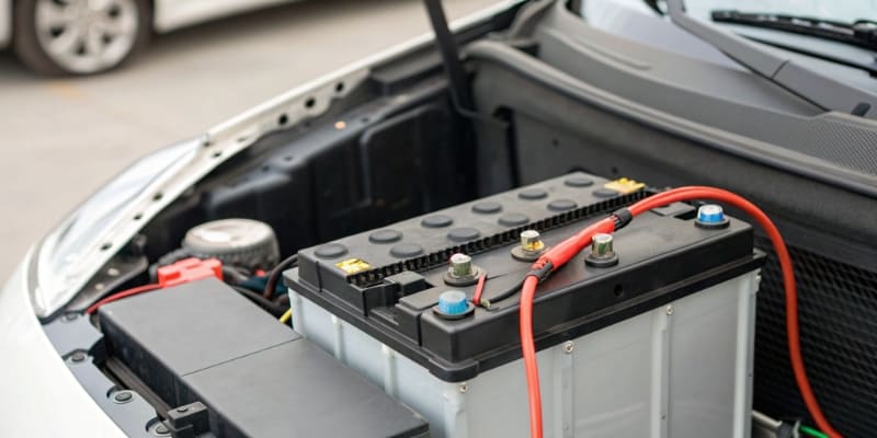 An animation showing energy moving from a full cell to a less full cell in a battery pack