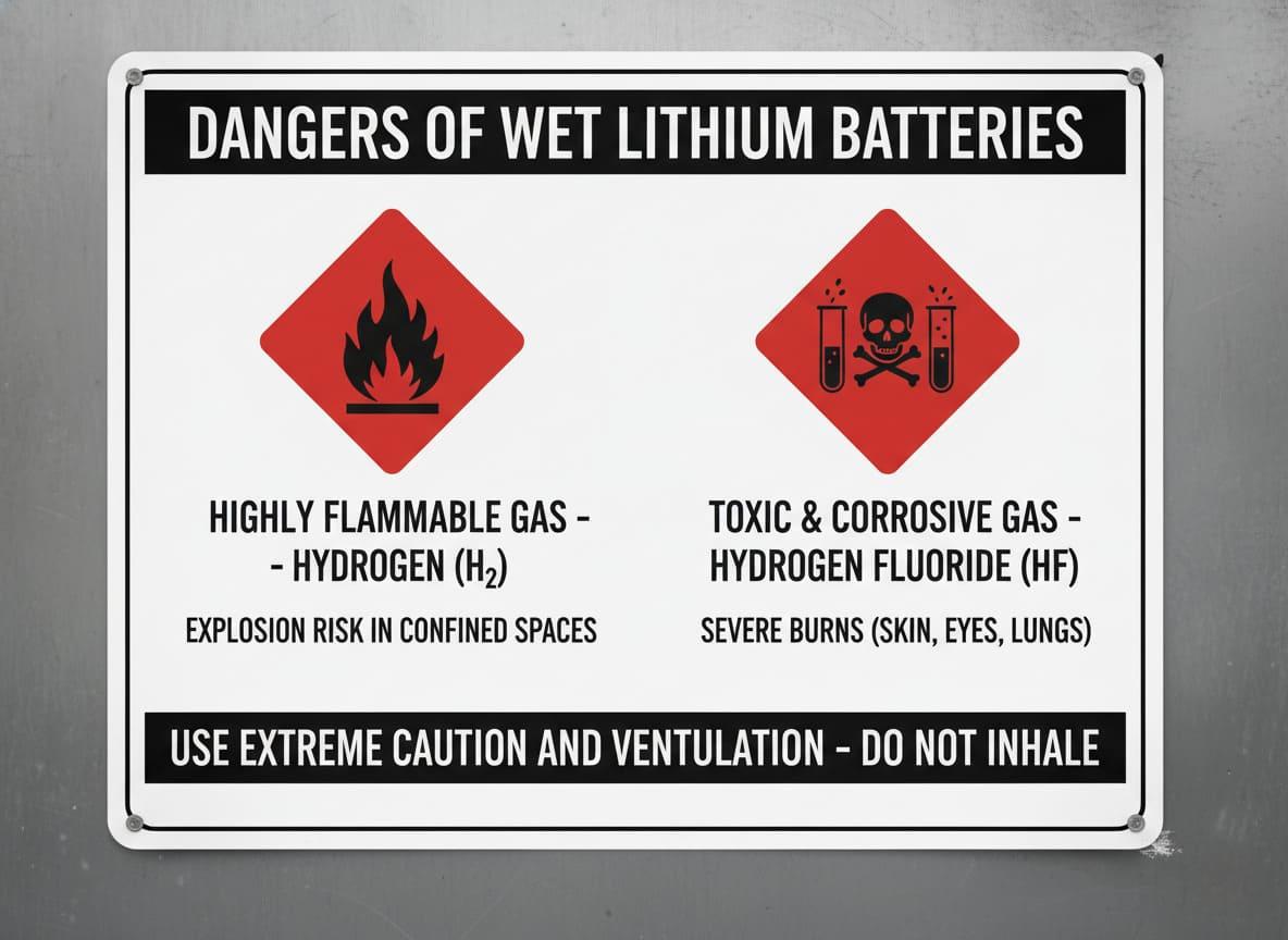 A warning sign for flammable and toxic gas