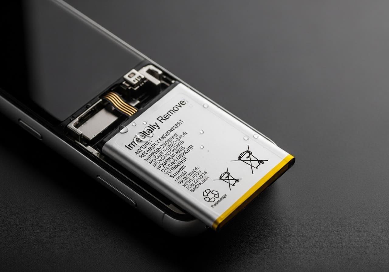 A lithium battery sitting on a dry towel in a well-ventilated room