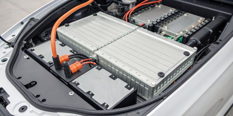 An illustration showing air and liquid cooling systems on a battery pack