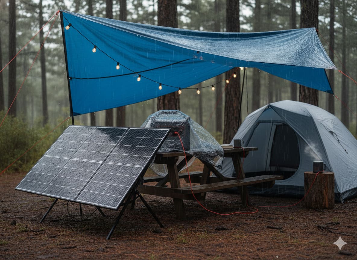 Solar charging lithium battery outdoor rain