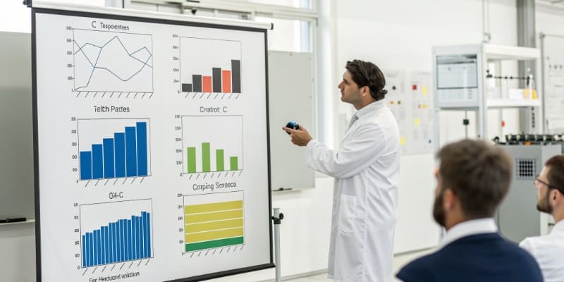 Battery research data analysis charts