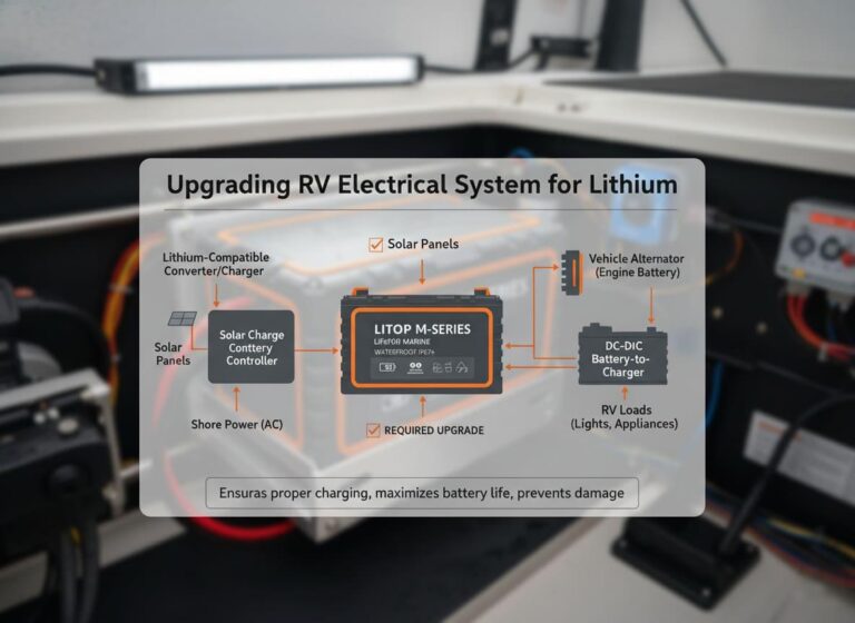 RV lithium battery upgrade diagram