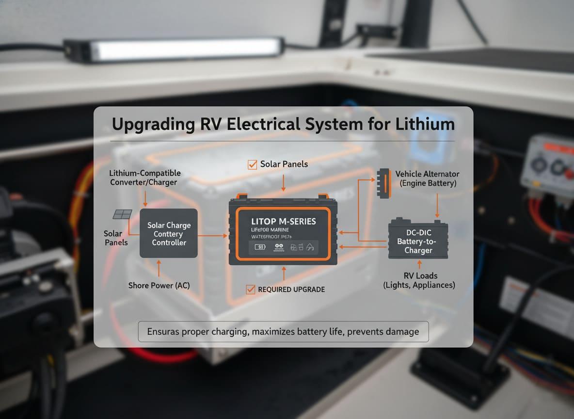 RV lithium battery upgrade diagram