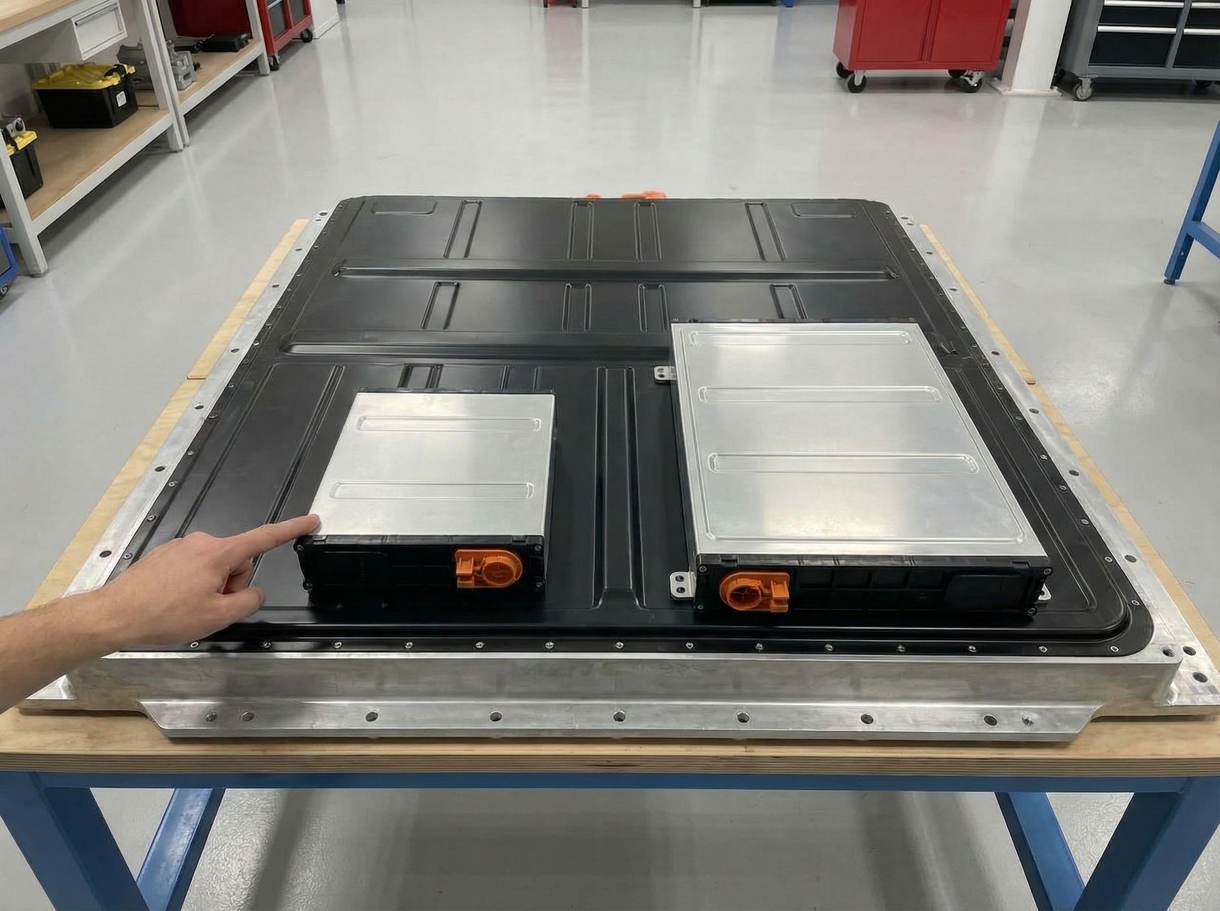 A photo of a Tesla Model 3 at a Supercharger station