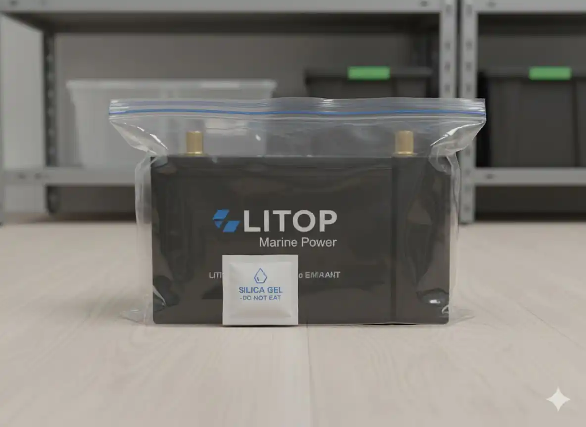 Lithium batteries sealed in a bag with a silica gel pack