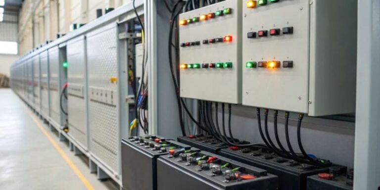 Large battery for industrial rail