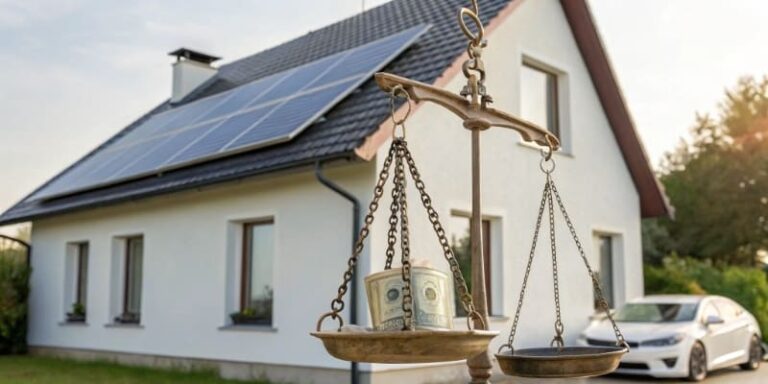Solar energy cost benefit balance