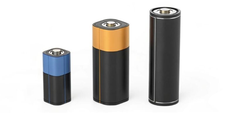 Different battery sizes comparison