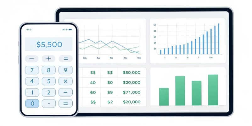 A calculator interface showing a battery ROI calculation