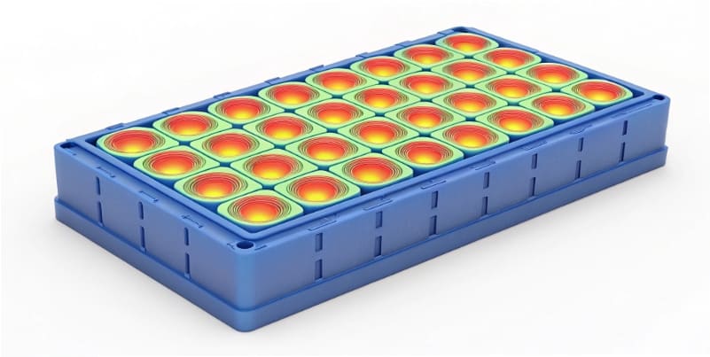 A graph showing the discharge curves of a high-power 18650 versus a high-capacity 26650