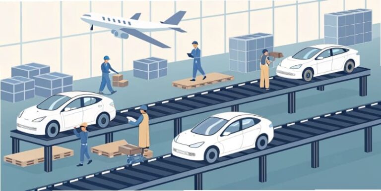 Car assembly line factory logistics