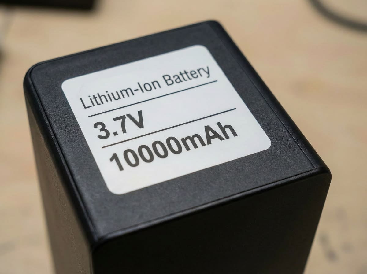 Calculating Battery Watt-hours for Air Travel A person calculating battery Wh rating before a flight