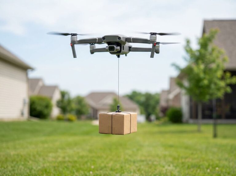Drone lithium delivery to residential houses