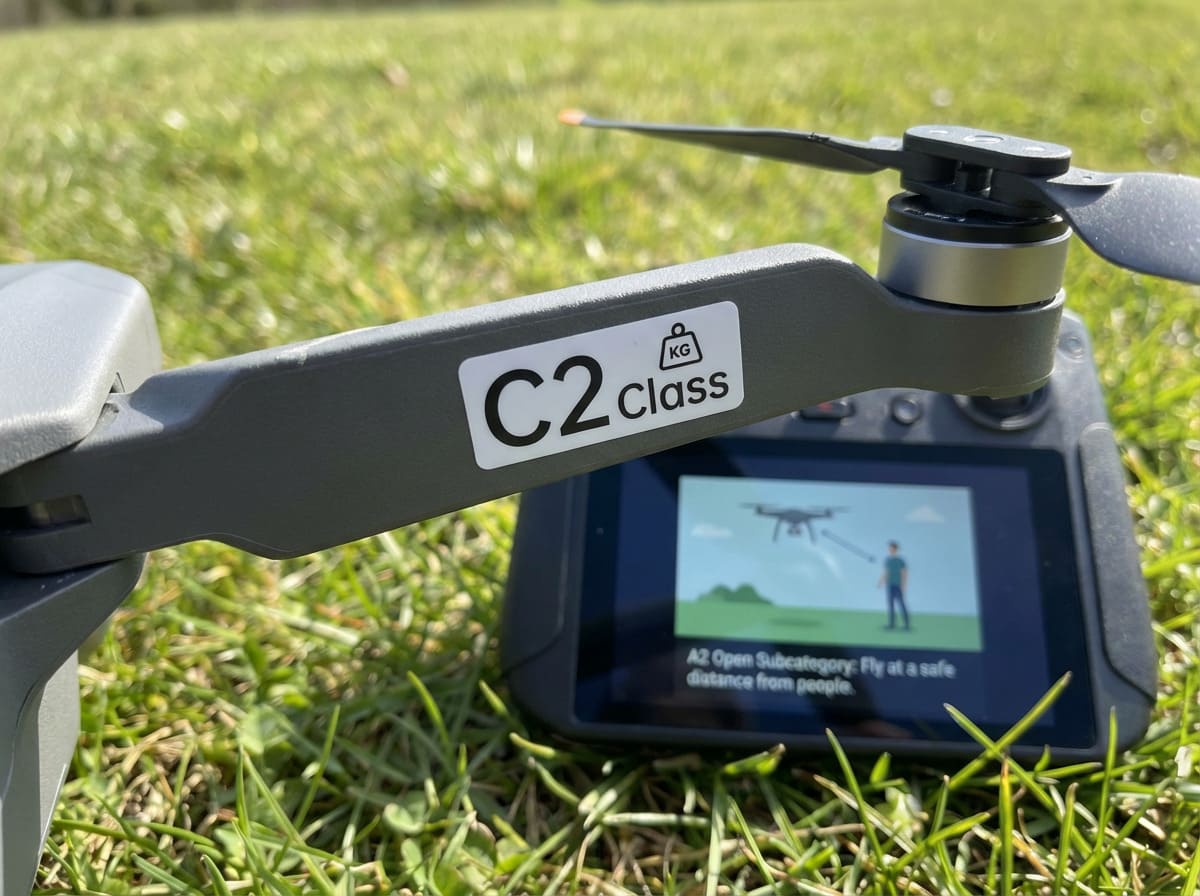 EASA C-Class and A-Subcategory Flight Rules An infographic showing the relationship between EASA C-Class drones and A-subcategories