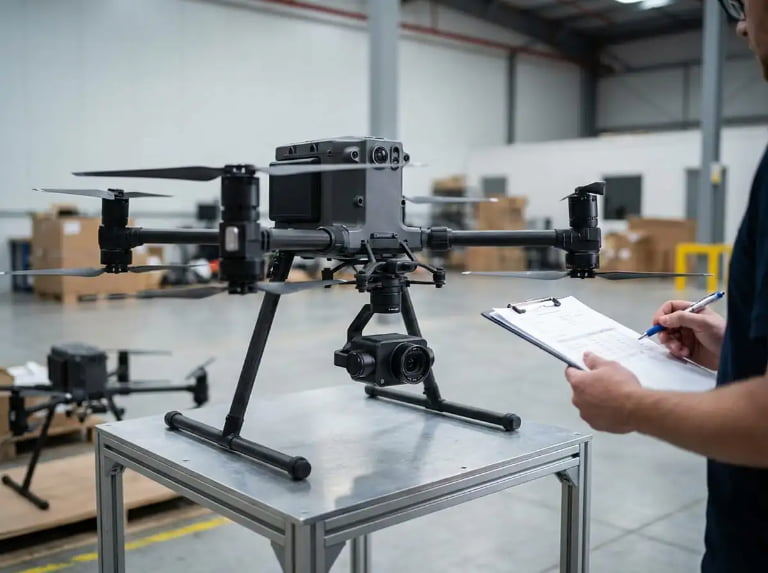 Industrial drone inspection and checklist