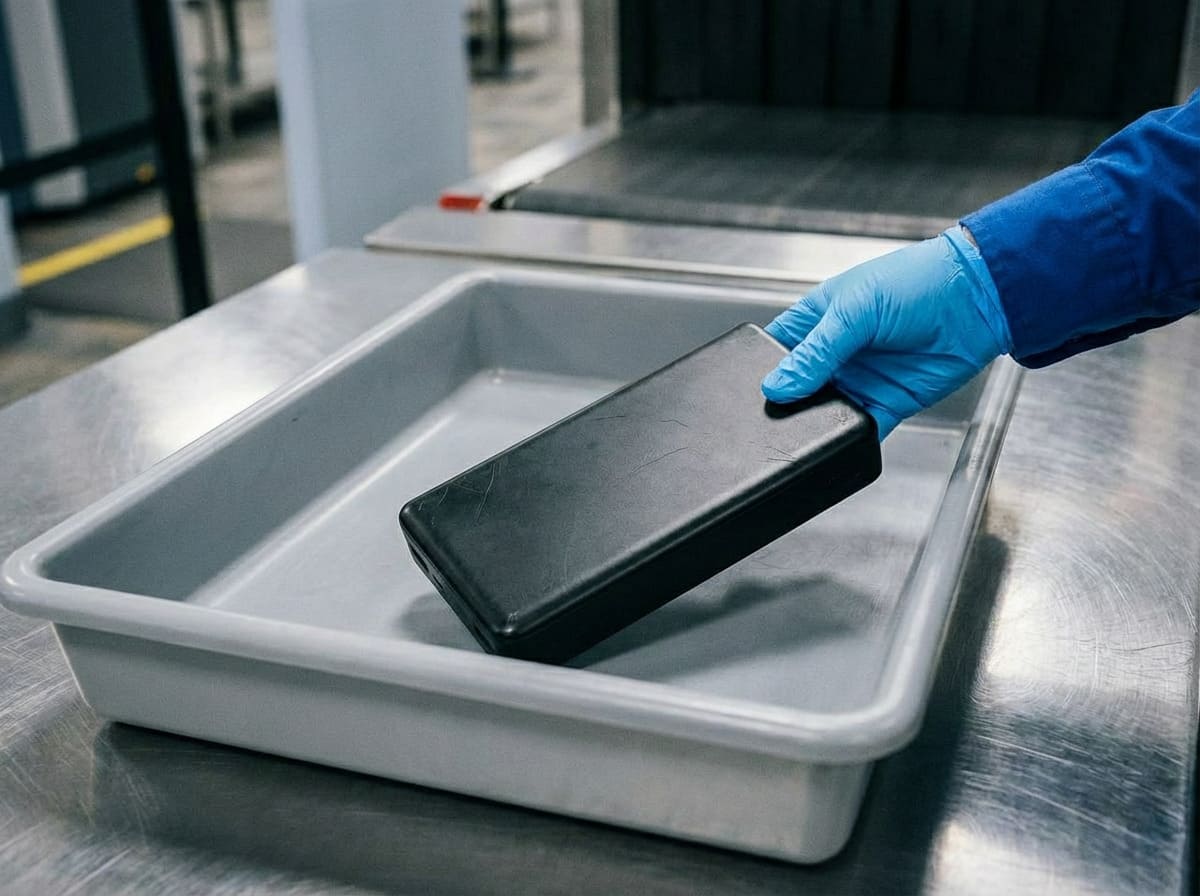 A notice of baggage inspection from the TSA placed on top of clothes in an open suitcase