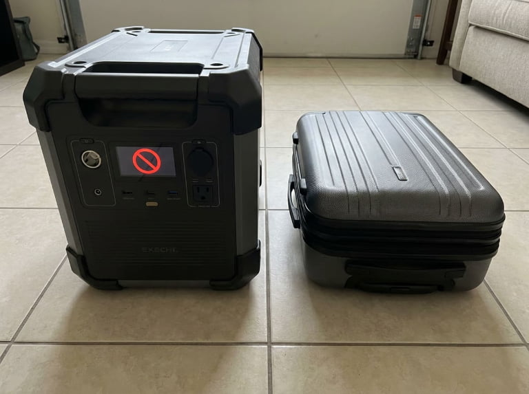 Large battery power station prohibited travel