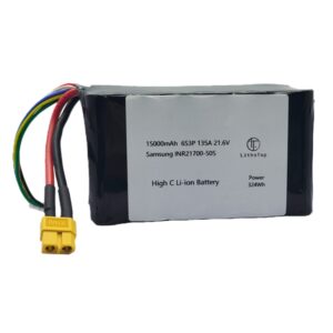 High C-rate Battery: 6S3P 15000mAh 21.6V 9C